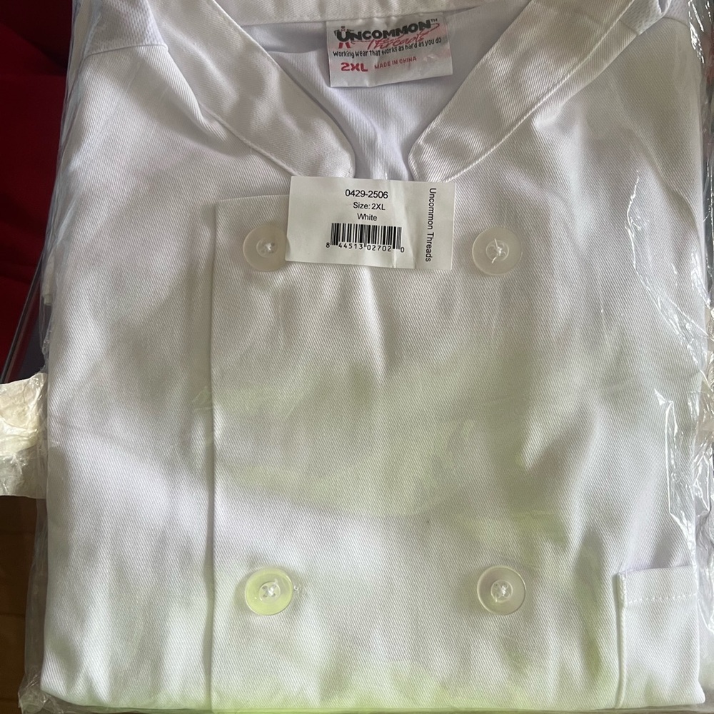 White Chef Uniform Coat/Shirt NEW